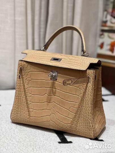 Сумка Hermes Kelly 25см, крокодил