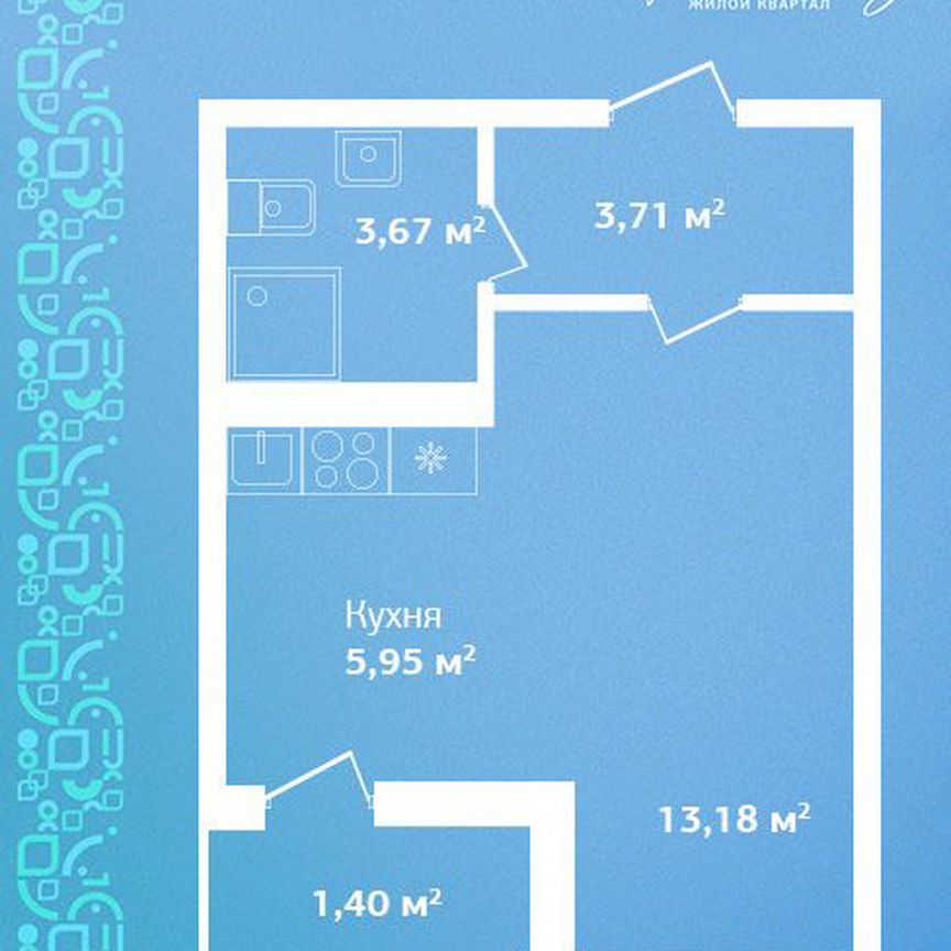 Квартира-студия, 27,9 м², 4/9 эт.