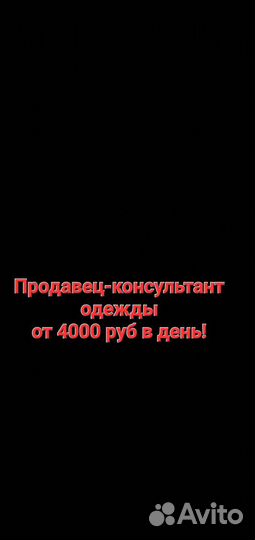 Продавец консультант одежды