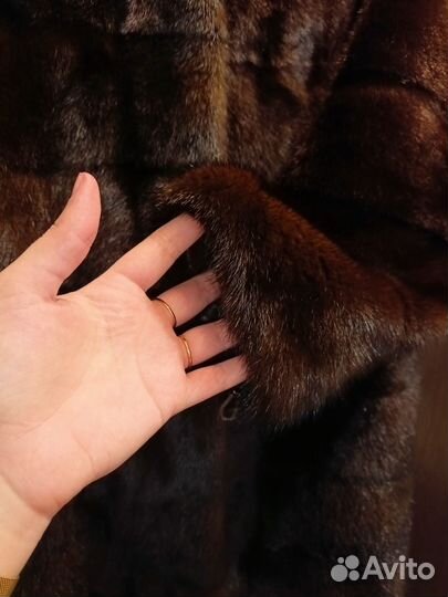 Шуба норковая с капюшоном 46 48