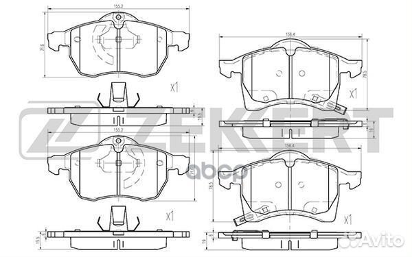 Колодки торм. диск. передн. Opel Astra G 98- A