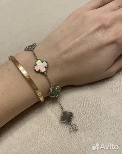 Браслет van cleef arpels с перламутром