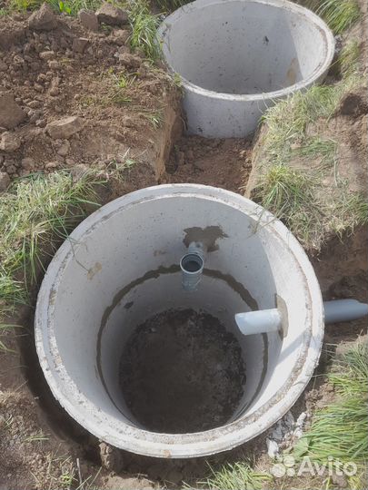 Установка септика из жби колец под ключ