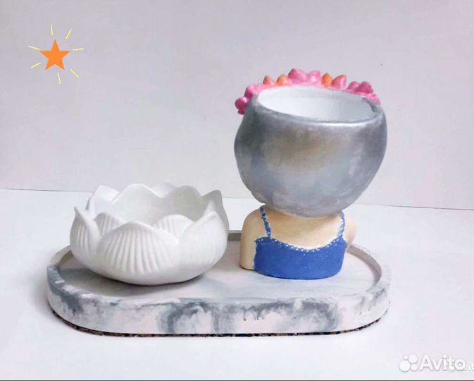Подарочный набор из гипса. 3 предмета