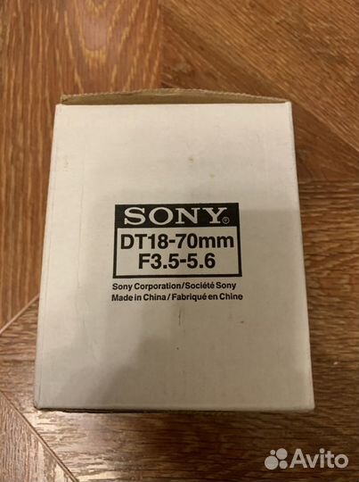Объектив sony DT18-70mm F3.5-5.5 в упаковке