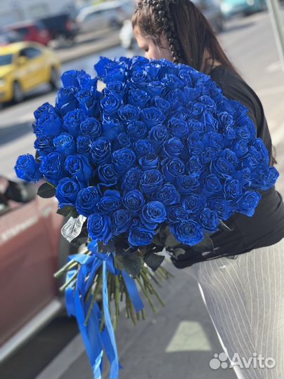 101шт Синий Роза