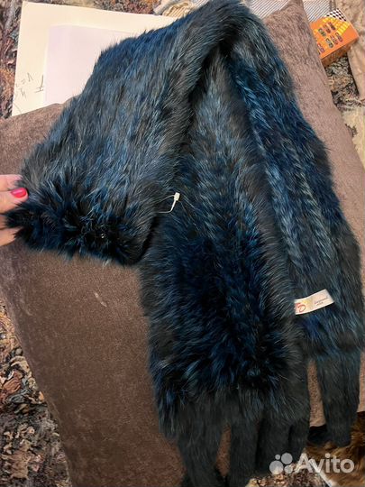 Шарф из вязаного кролика