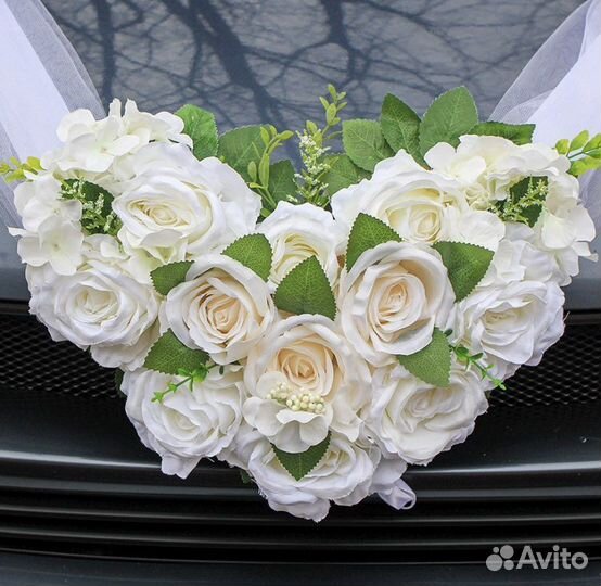 Свадебные украшения на машину