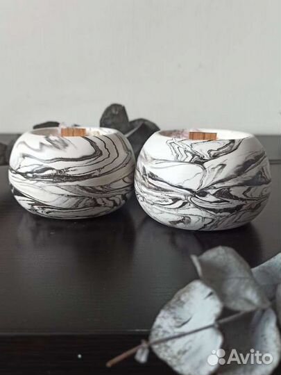 Кашпо подсвечники из гипса