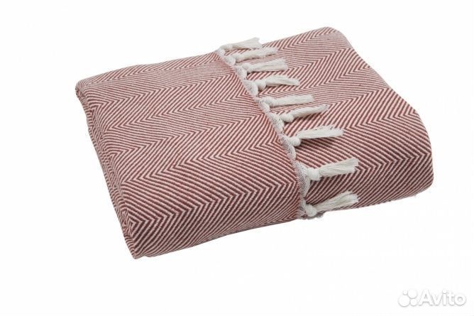 Плед хлопковый Venera 145х200 см, цвет Терракот