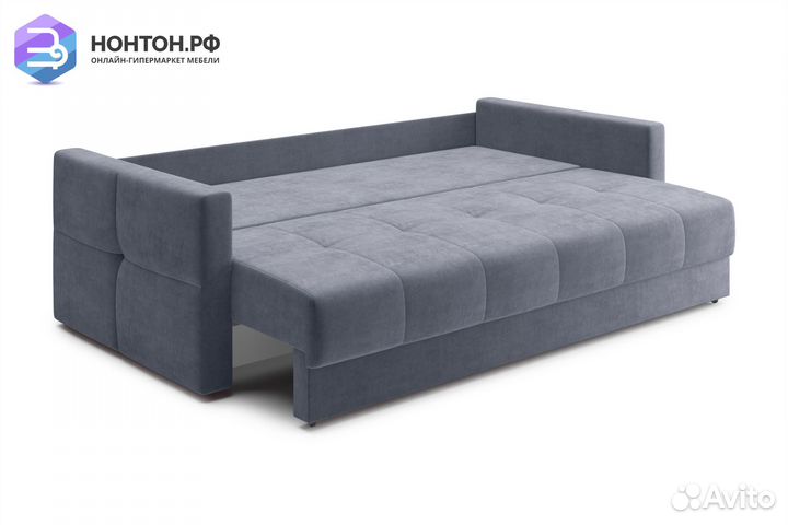Диван еврокнижка Вита 3-х местный темно-серый