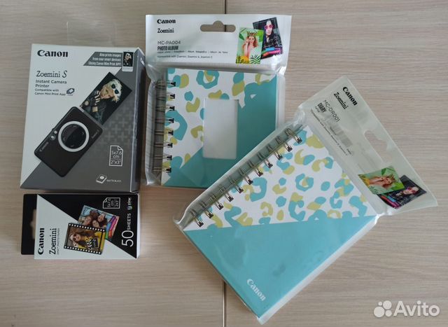 Набор камера Canon Zoemini S Black+бумага+альбом