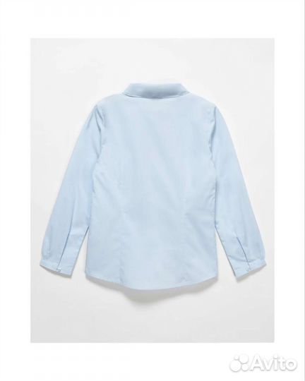 Блузка голубая школьная, 134