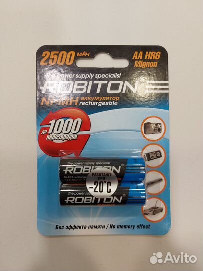 Аккумулятор Robiton AA, 1.2 В, 2500 мАч