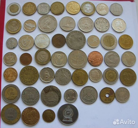 Подборки по 50 штук экзотических монет мира. №3и№4