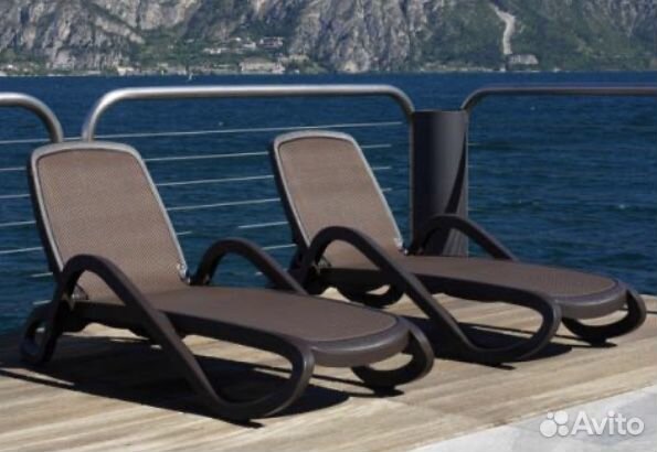 Шезлонг Nardi Alfa Caffe складывается спинка