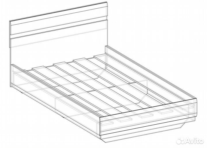 Коллекция Ультра Кровать 1400 с настилом под матра