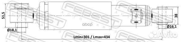 Амортизатор задний GAS.twin tube 12110020R Febest