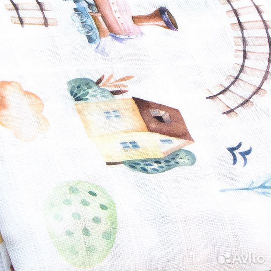 Пеленка-простынь Золотой Гусь муслиновая