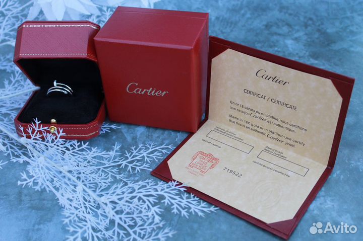 Cartier кольцо гвоздь, белое золото 750