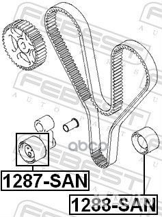 1287-SAN ролик натяжной ремня грм Hyundai Sant