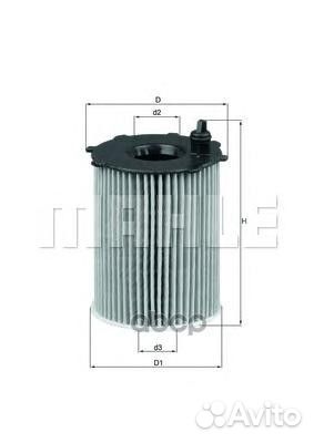 Фильтр масляный knecht/mahle OX171/16D OX17116D