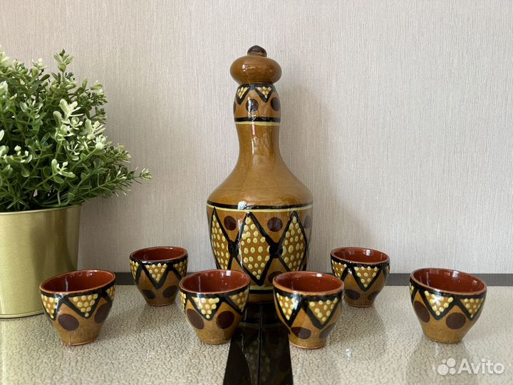 Набор для ликера и коньяка штоф графин СССР