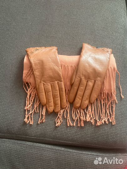 Перчатки кожаные женские
