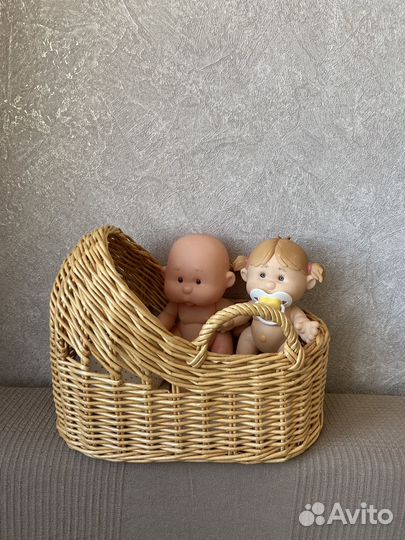 Плетеная люлька колыбелька пупс Испания