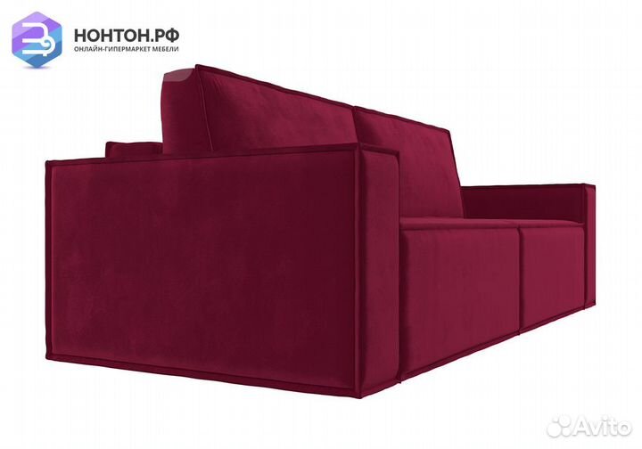 Диван еврокнижка Куба микровельвет бордовый
