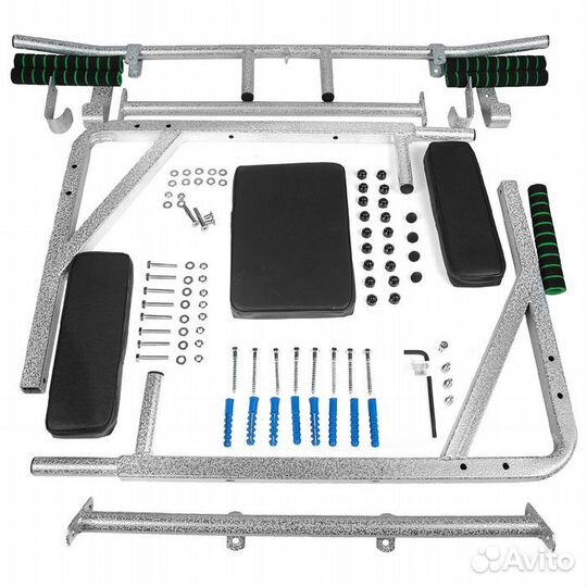 Турник 3 в 1 пресс брусья Белый до 250 кг