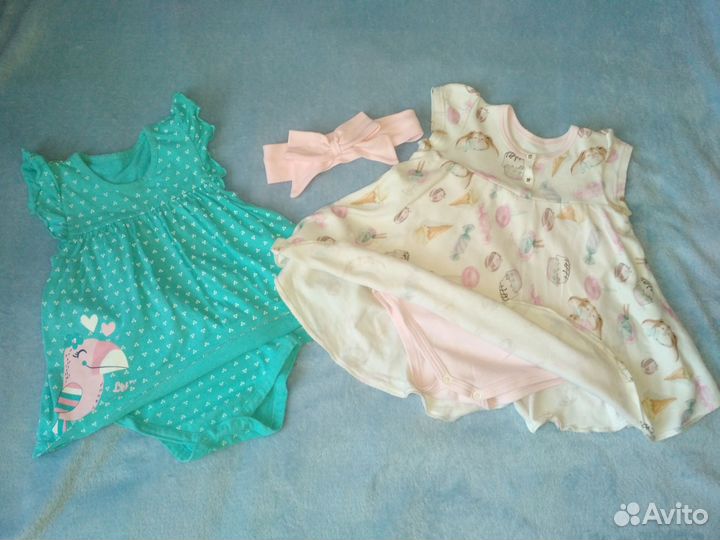 Комплект платьев-боди от 68 до 80 р-ра