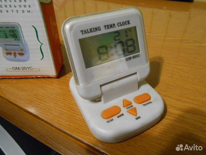 Говорящие часы GM-201C будильник термометр