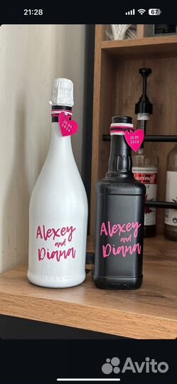 Декор свадебных бутылок