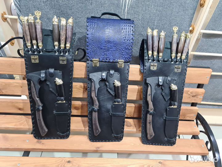 Набар шашлычный в колчане из кожи