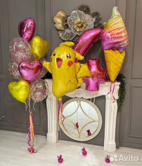 Пикачу воздушные шары покемон