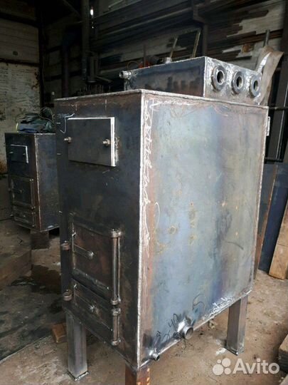 Котёл для отопления длинна топки 50см металл 4мм