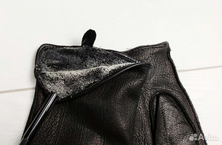 Мужские Кожаные Перчатки Кожа Оленя Флис N37