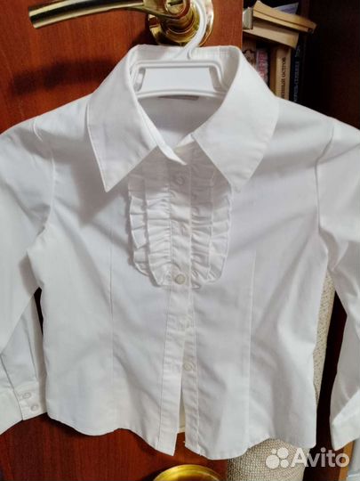 Рубашка белая школьная на девочку