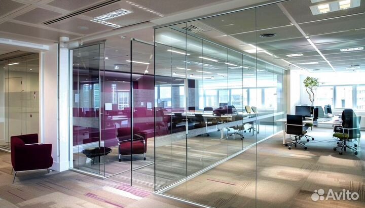Раздвижные стеклянные перегородки