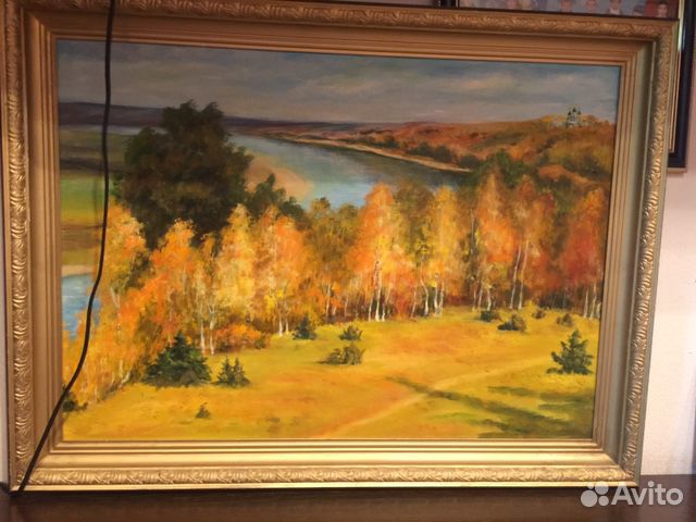 Картина маслом размер 77/58 с рамкой. Художник неи