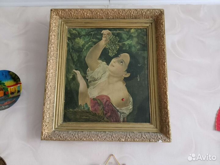 Картина маслом на холсте старинная