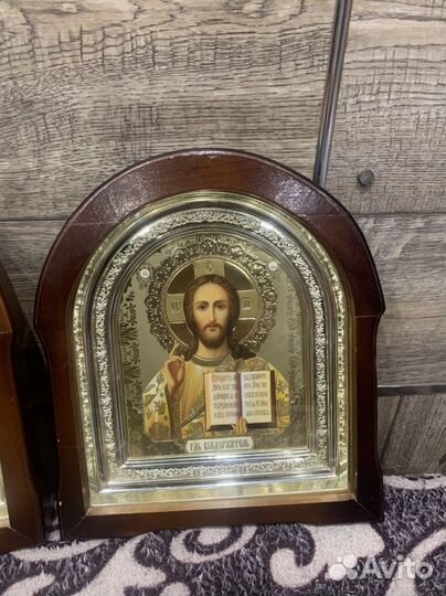 Иконы венчальная пара Господь Казанская