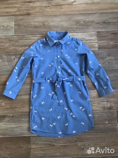 Платье - рубашка летнее для девочки 110 H&M