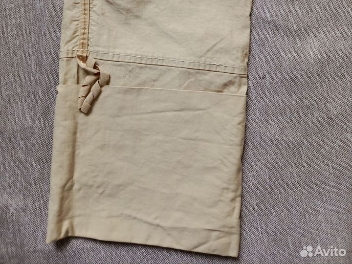 Marithe francois girbaud брюки капри хлопок лен