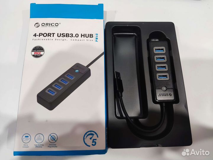 Orico USB 3.0 хаб (4 порта) Новый