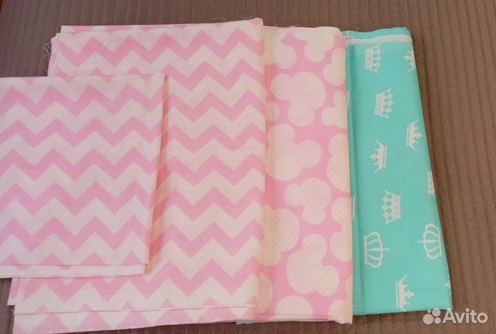 Ткань детская поплин х/б отрезы, остатки