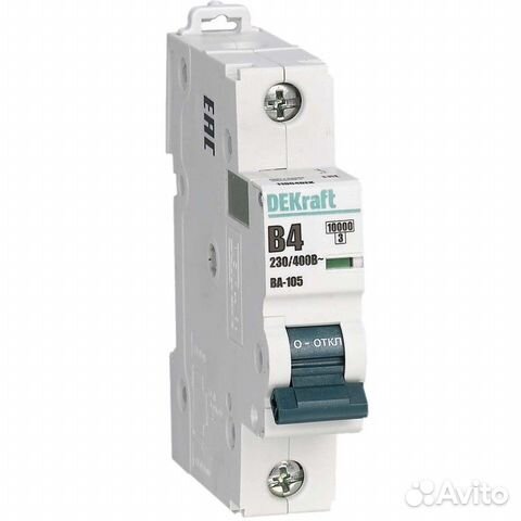Автоматический выключатель однополюсный DEKraft ва