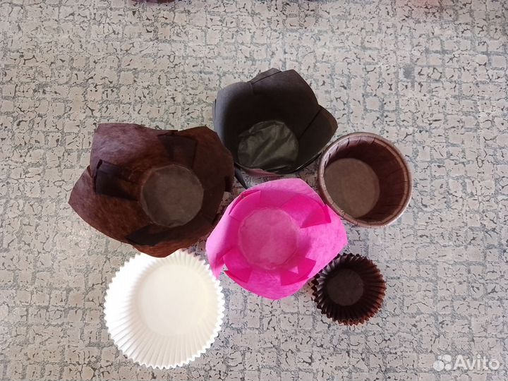 Бумажные формы для выпечки кексов. Цена за все