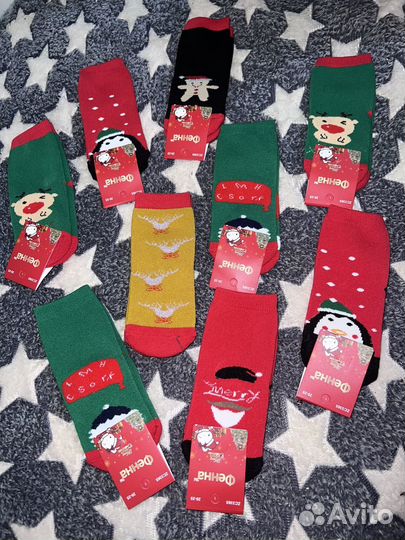 Носки детские новогодние